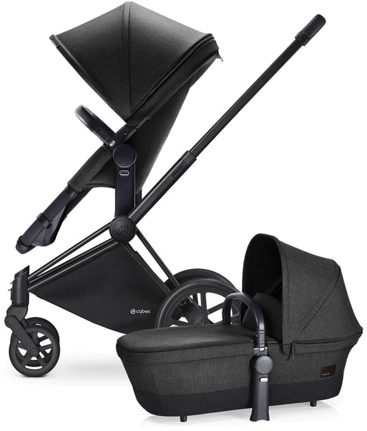 Cybex Priam 2-in-1 City Stroller - Matte Black/Black Beauty - CBXPRLTCITYMBBB