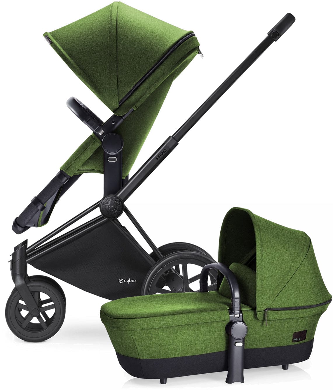 Cybex Priam 2-in-1 Trekking Stroller - Matte Black/Hawaii - CBXPRLTTREKMBHW