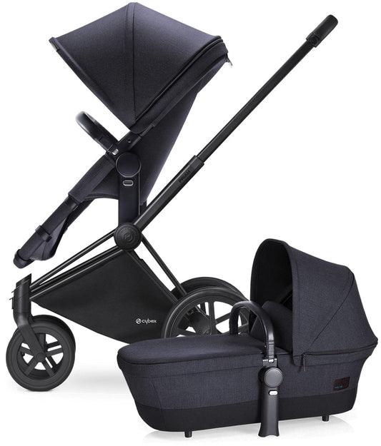Cybex Priam 2-in-1 Trekking Stroller - Matte Black/True Blue - CBXPRLTTREKMBTB