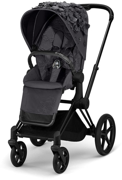 Cybex Priam 3 Complete Stroller Bundle - Simply Flowers - Dream Grey - 519003261-SF-GREY