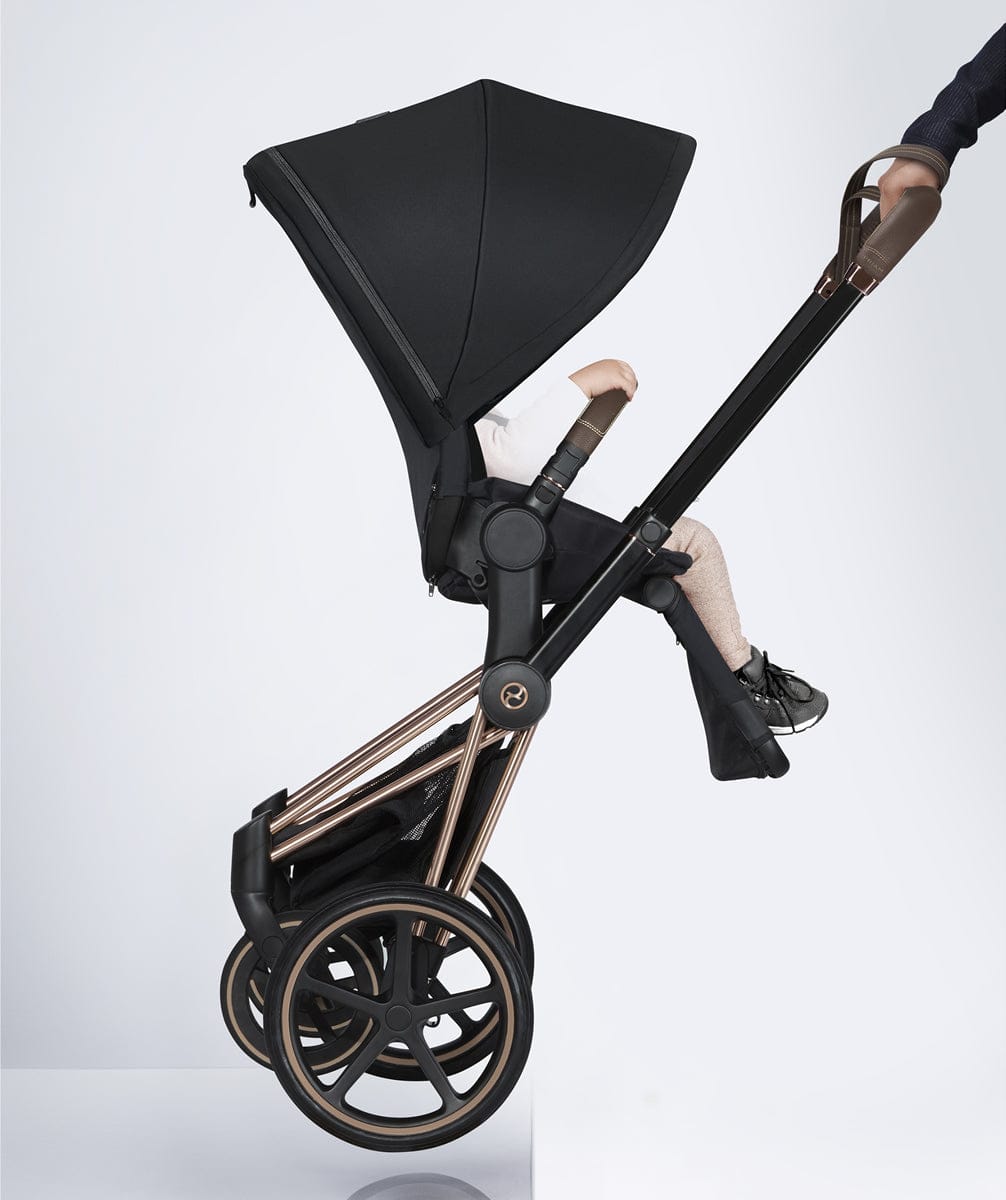 Cybex Priam 3 Complete Stroller - Chrome/Black/Indigo Blue - 519003531-C