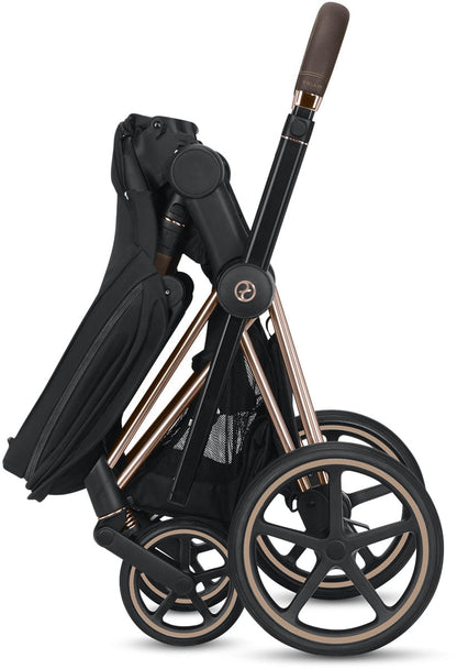 Cybex Priam 3 Complete Stroller - Chrome/Black/Indigo Blue - 519003531-C