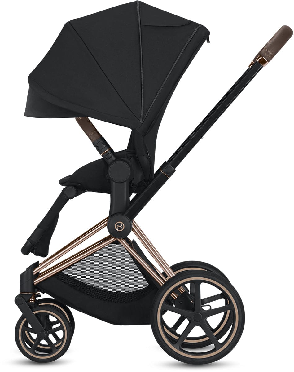 CYBEX Priam 3-in-1 Complete Baby Stroller, Matte Black/True Red