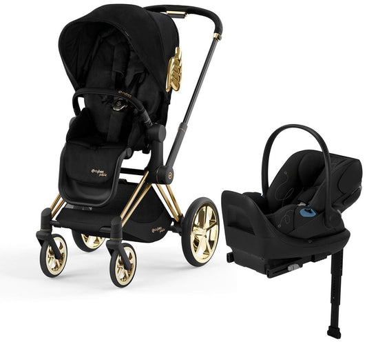 Cybex Priam 4 + Cloud G Lux SensorSafe Travel System Bundle - Jeremy Scott Wings / Moon Black - 521003831-522001401