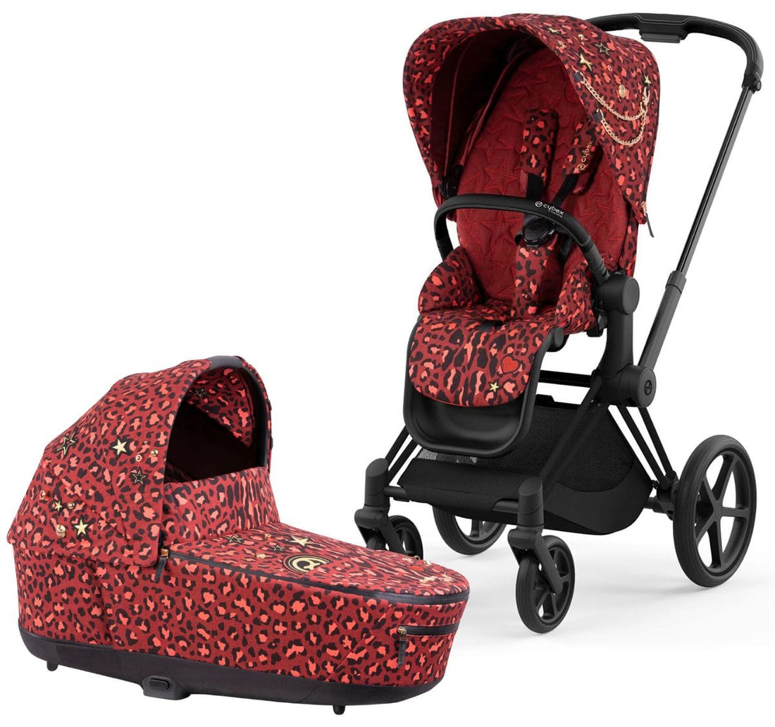 Cybex Priam 4 Complete Stroller with Lux Bassinet Bundle - Rockstar by Alec Voelkel - 521003937-B-ROCK