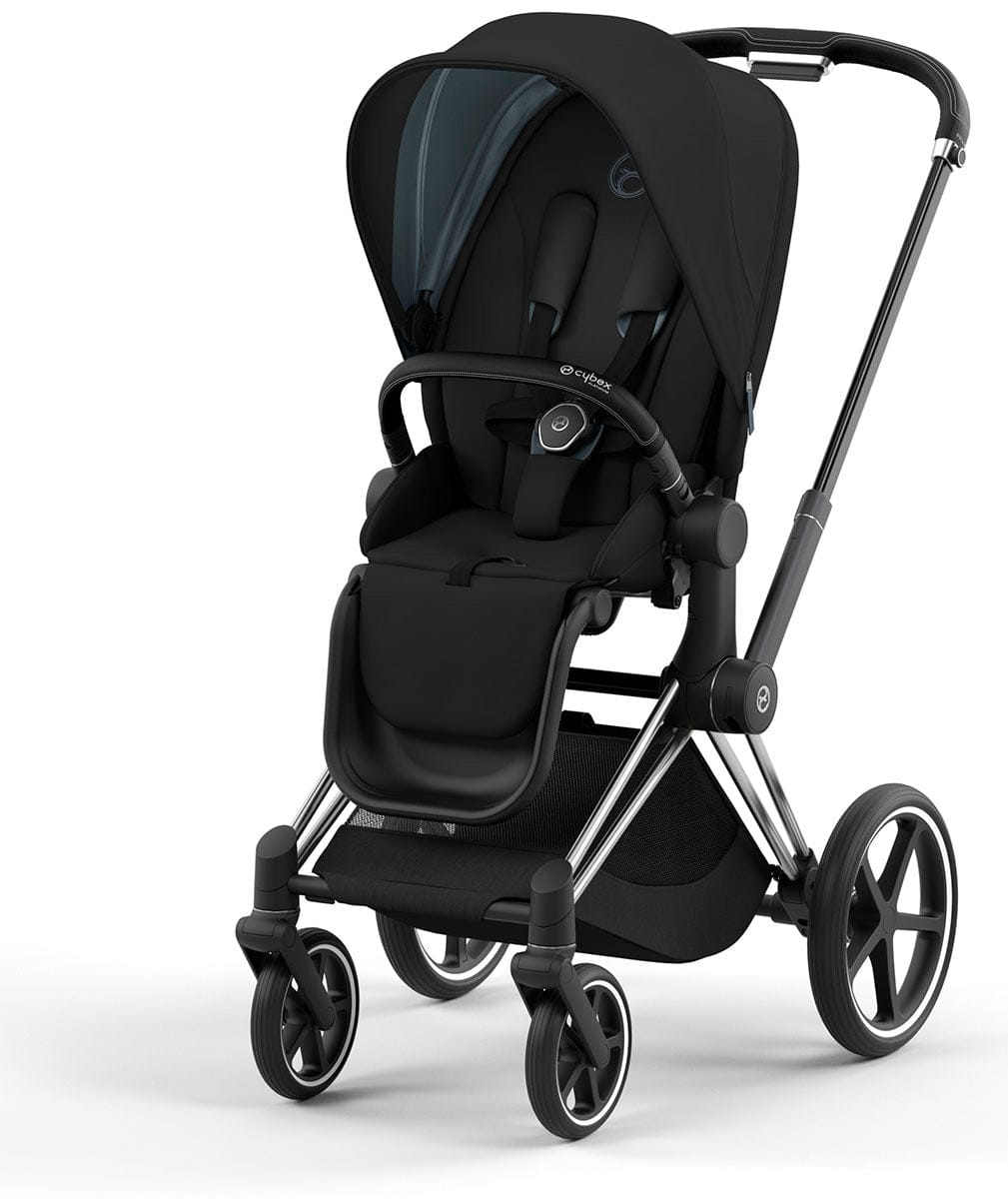 Cybex Priam 4 Stroller (One Box) - Chrome / Black / Deep Black - 521004141