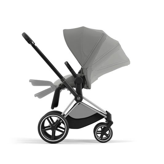 Cybex Priam 4 Stroller (One Box)- Chrome / Black / Mirage Grey - 523001571