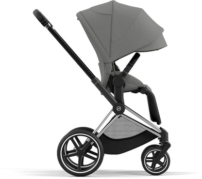 Cybex Priam 4 Stroller (One Box) - Chrome / Black / Soho Grey - 521004153