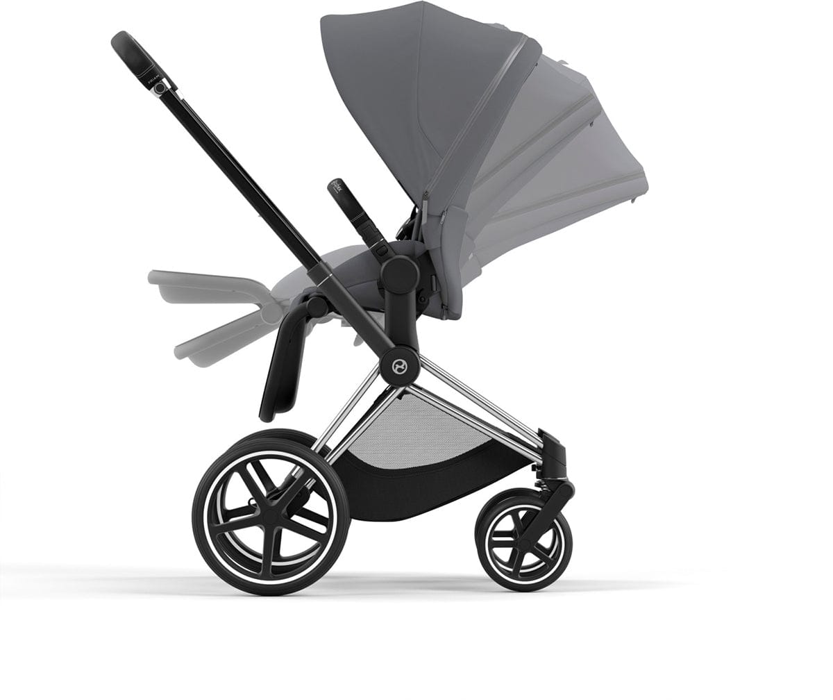 Cybex Priam 4 Stroller (One Box) - Chrome / Black / Soho Grey - 521004153
