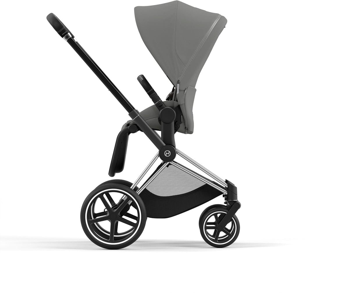 Cybex Priam 4 Stroller (One Box) - Chrome / Black / Soho Grey - 521004153