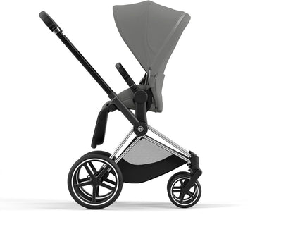 Cybex Priam 4 Stroller (One Box) - Chrome / Black / Soho Grey - 521004153