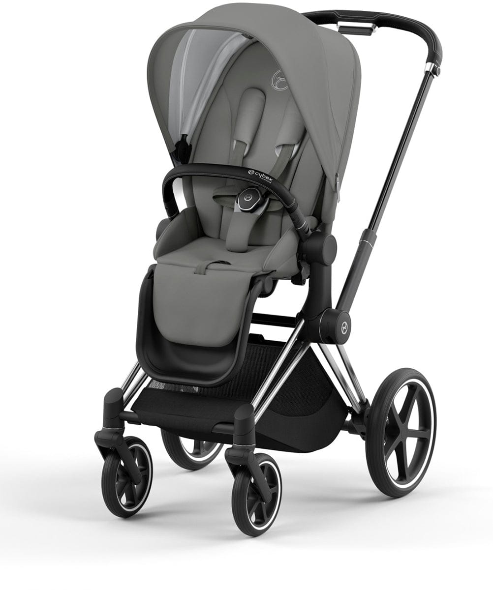 Cybex Priam 4 Stroller (One Box) - Chrome / Black / Soho Grey - 521004153