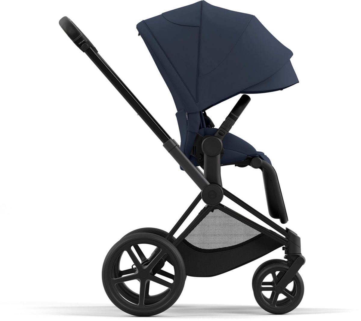 Cybex Priam 4 Stroller (One Box) - Matte Black / Black / Nautical Blue - 521004111