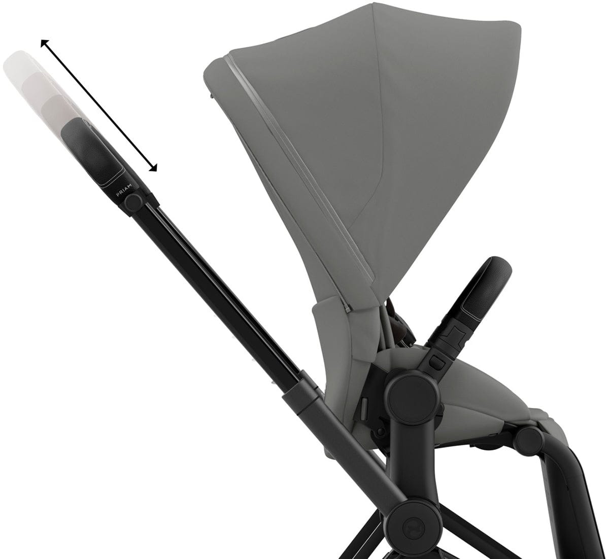 Cybex Priam 4 Stroller (One Box) - Matte Black / Black / Soho Grey - 521004121