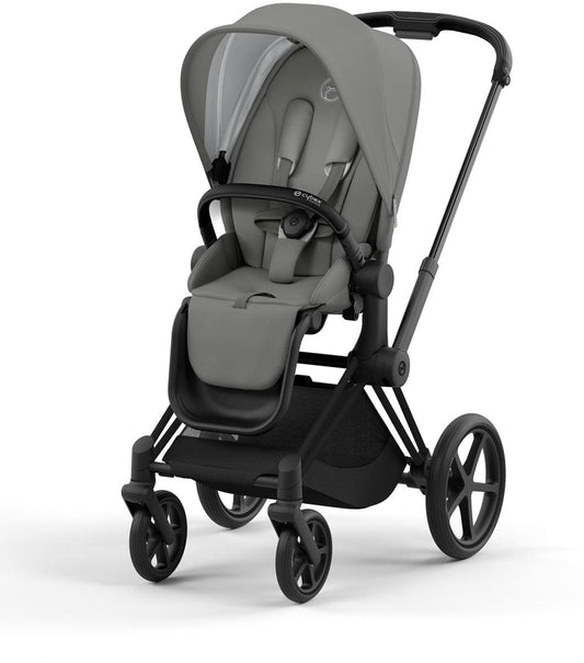 Cybex Priam 4 Stroller (One Box) - Matte Black / Black / Soho Grey - 521004121