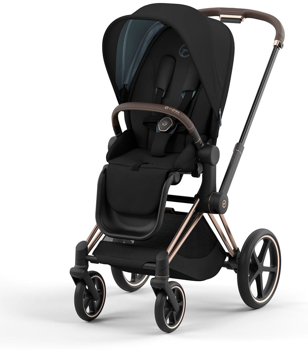 Cybex Priam 4 Stroller (One Box) - Rose Gold / Brown / Deep Black - 521004125