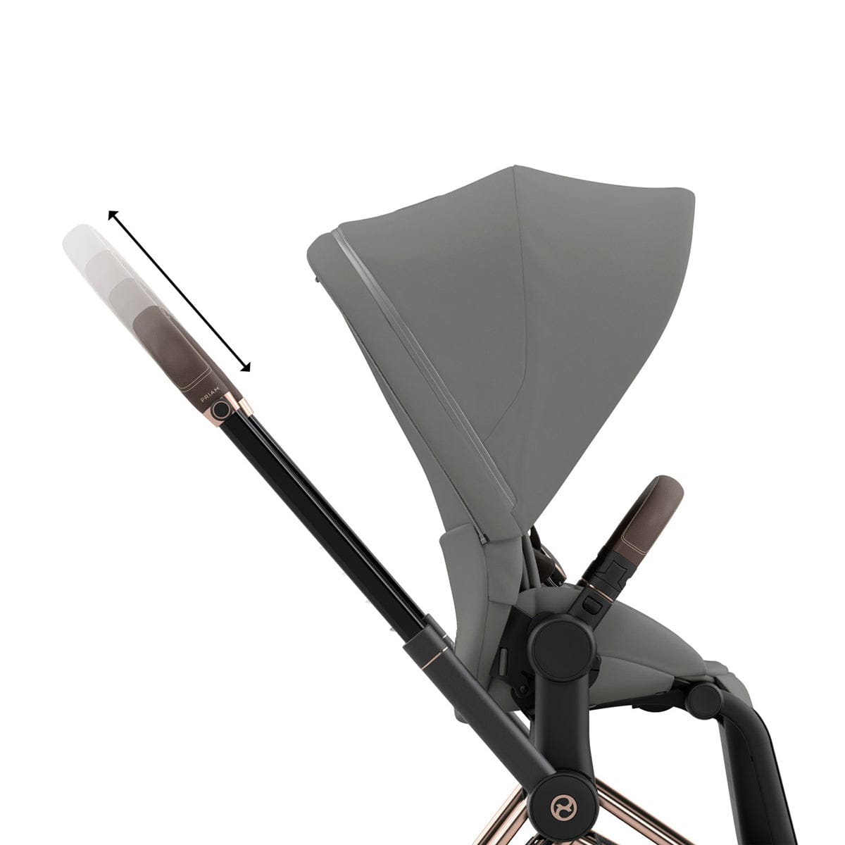 Cybex Priam 4 Stroller (One Box) - Rose Gold / Brown / Soho Grey - 521004137