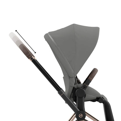 Cybex Priam 4 Stroller (One Box) - Rose Gold / Brown / Soho Grey - 521004137