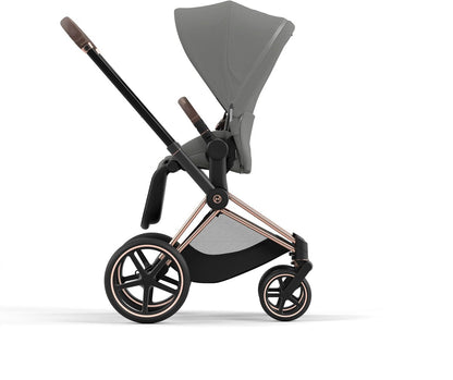 Cybex Priam 4 Stroller (One Box) - Rose Gold / Brown / Soho Grey - 521004137