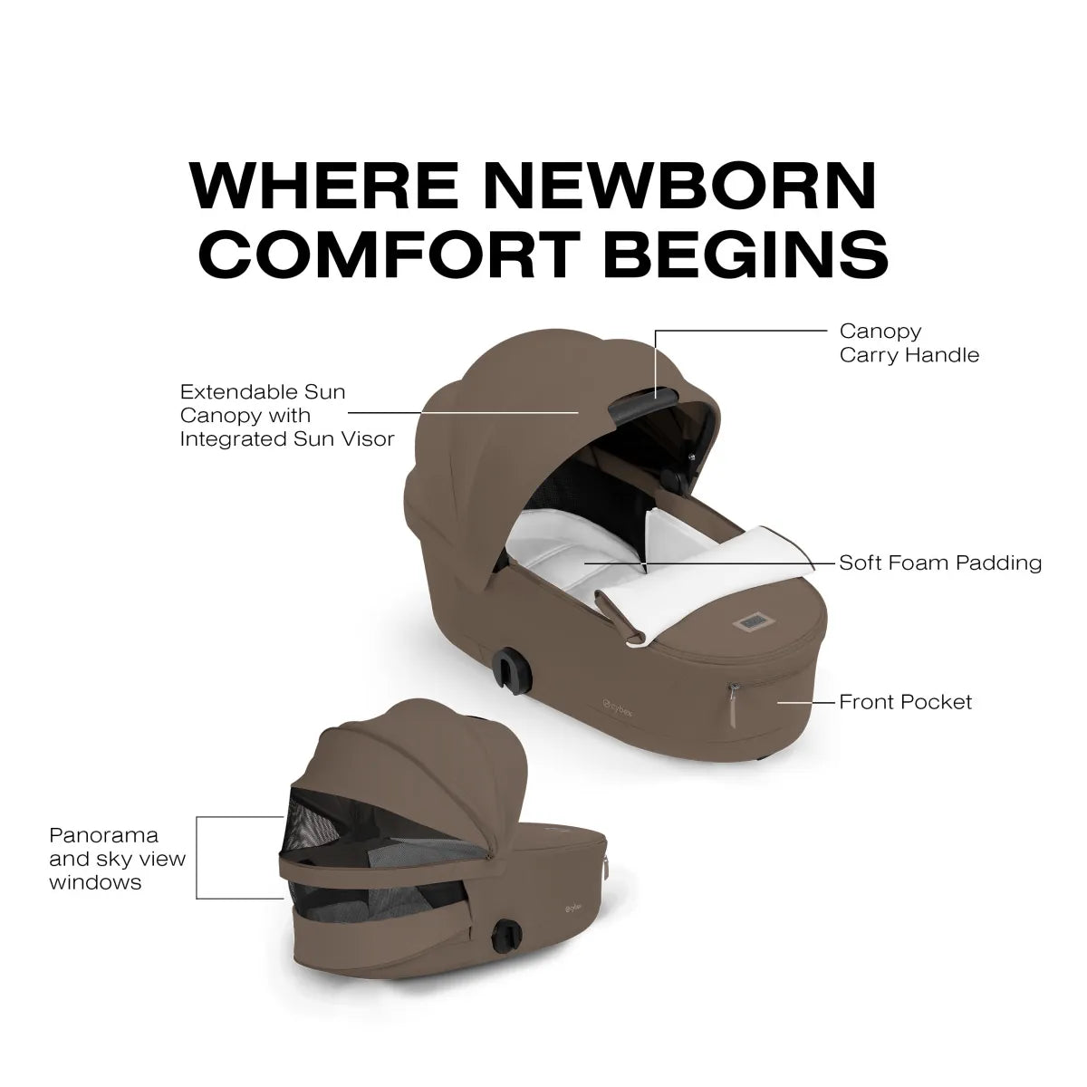 CYBEX PRIAM Fold Lux Carry Cot - Style Collection