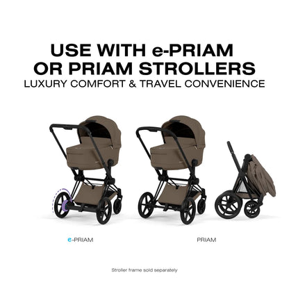 Cybex Priam Fold Lux Carry Cot (2026) - Coconut Brown - 526001483