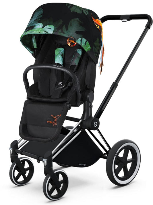 Cybex 2017/2018 Priam Lux All-Terrain Stroller - Birds of Paradise/Chrome - 517001127-515215310