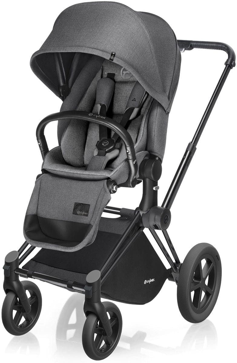 Cybex 2017/2018 Priam Lux All-Terrain Stroller - Matte Black / Manhattan Grey - 515215349-517001107