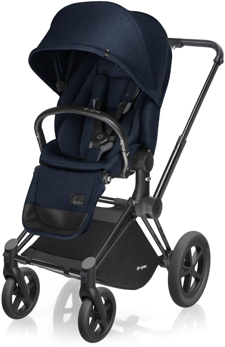 Cybex 2017/2018 Priam Lux All-Terrain Stroller - Matte Black / Midnight Blue - 515215349-517001105