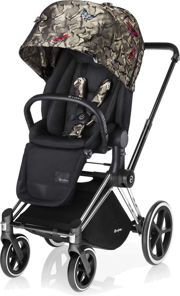 Cybex 2017 / 2018 Priam Lux Trekking Stroller - Butterfly/Chrome - 5215309-BTRFLY