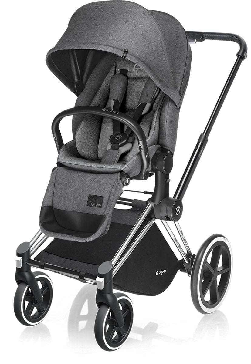 Cybex 2017 / 2018 Priam Lux Trekking Stroller - Chrome / Manhattan Grey - 515215309-517001107