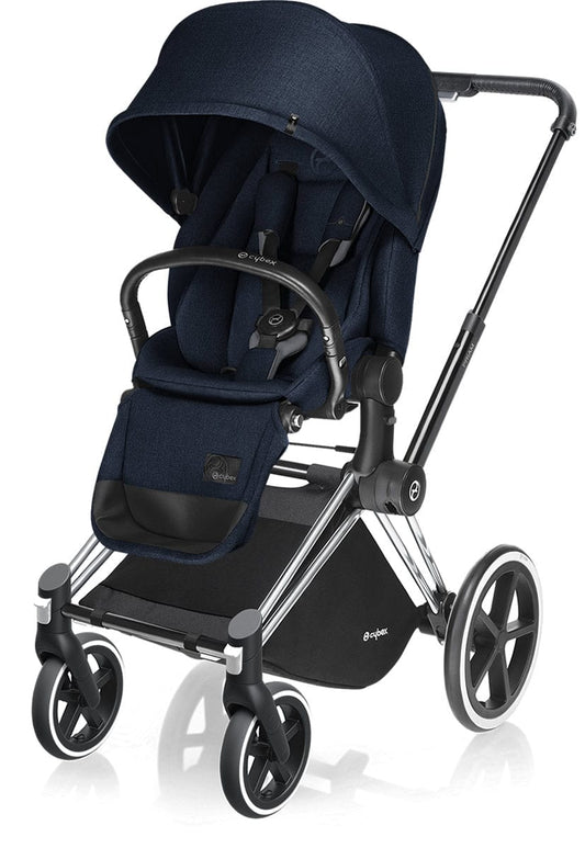 Cybex 2017 / 2018 Priam Lux Trekking Stroller - Chrome / Midnight Blue - 515215309-517001105