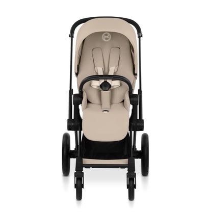 Cybex Priam Stroller (2026) - Matte Black Frame / Cozy Beige Lux Seat - 526000029