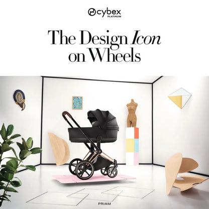 Cybex Priam Stroller (2026) - Matte Black Frame / Cozy Beige Lux Seat - 526000029