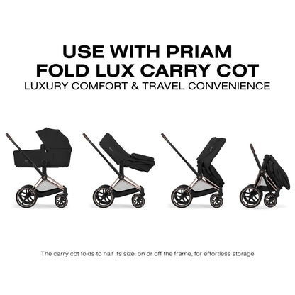 Cybex Priam Stroller (2026) - Matte Black Frame / Sepia Black Lux Seat - 526000019