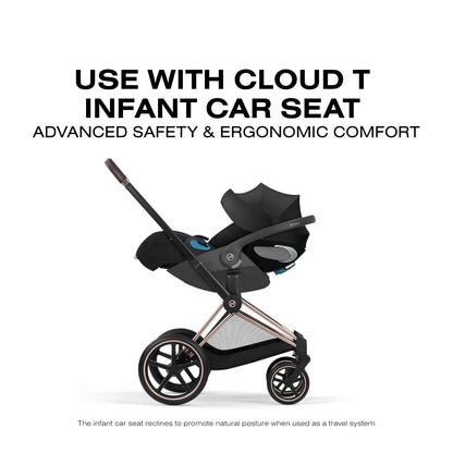 Cybex Priam Stroller (2026) - Rose Gold Frame / Sepia Black Lux Seat - 526000009
