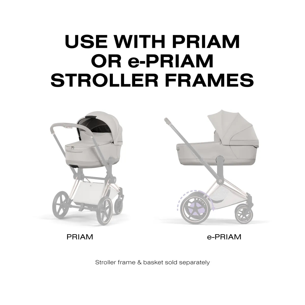 Cybex Priam Style Fold Cot - City Grey - 526000363