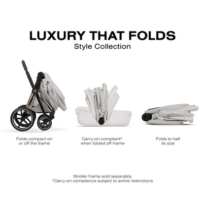 Cybex Priam Style Fold Cot - City Grey - 526000363