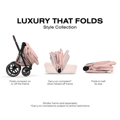 Cybex Priam Style Fold Cot - Peach Pink - 526000393