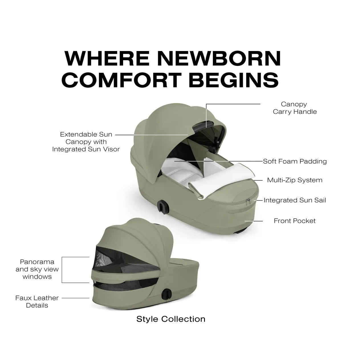 CYBEX PRIAM Fold Lux Carry Cot Style