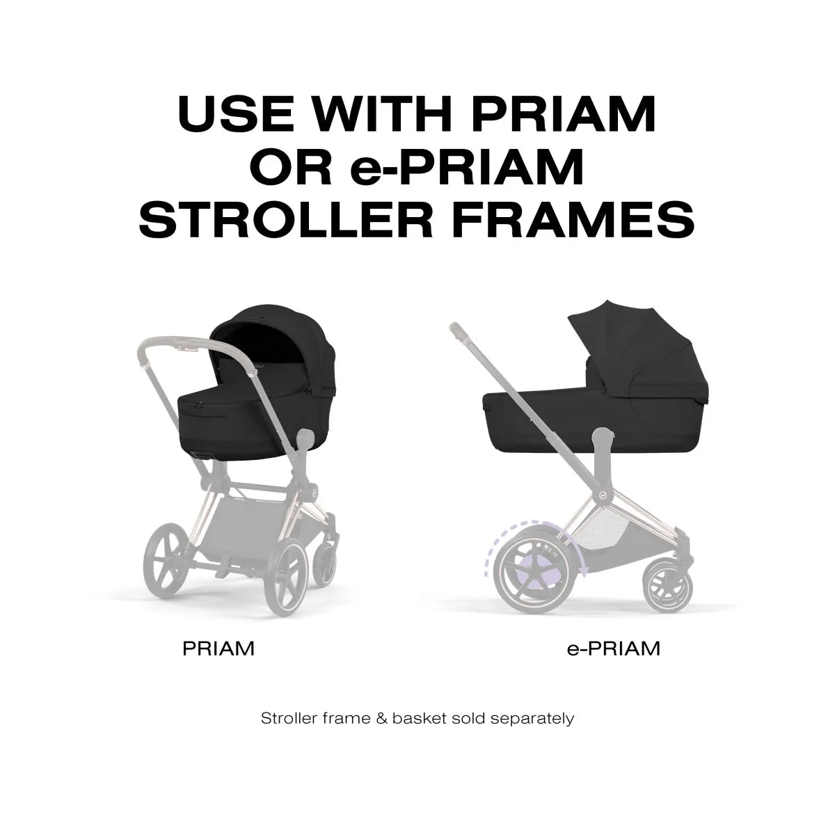 Cybex Priam Style Fold Cot - Sepia Black - 526000357