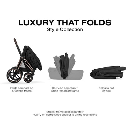 Cybex Priam Style Fold Cot - Sepia Black - 526000357