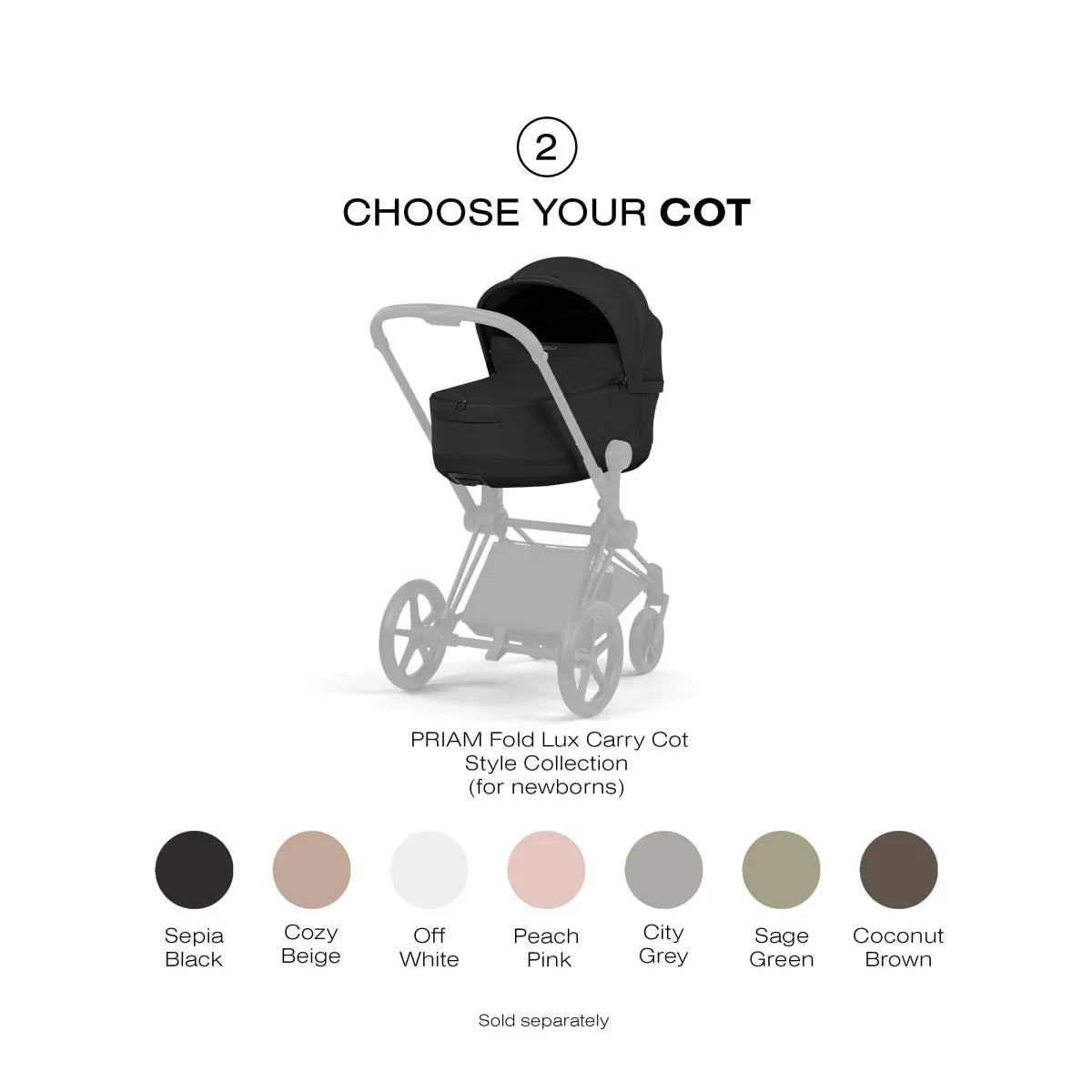 Cybex Priam Style Frame - Matte Black - 526000219