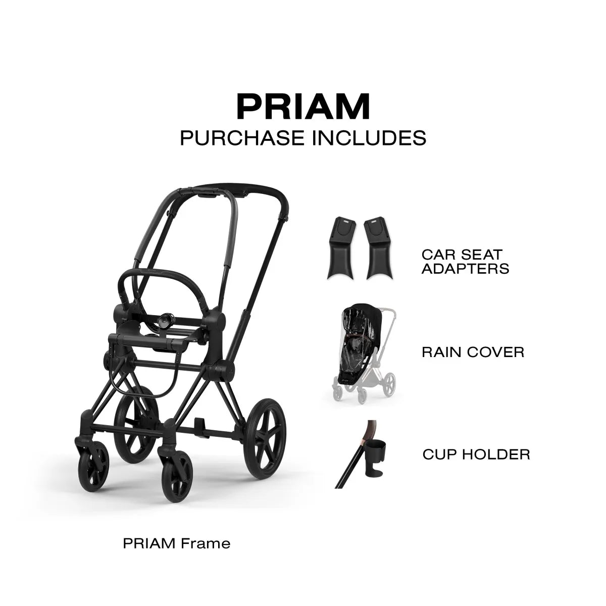 Cybex Priam Style Frame - Matte Black - 526000219