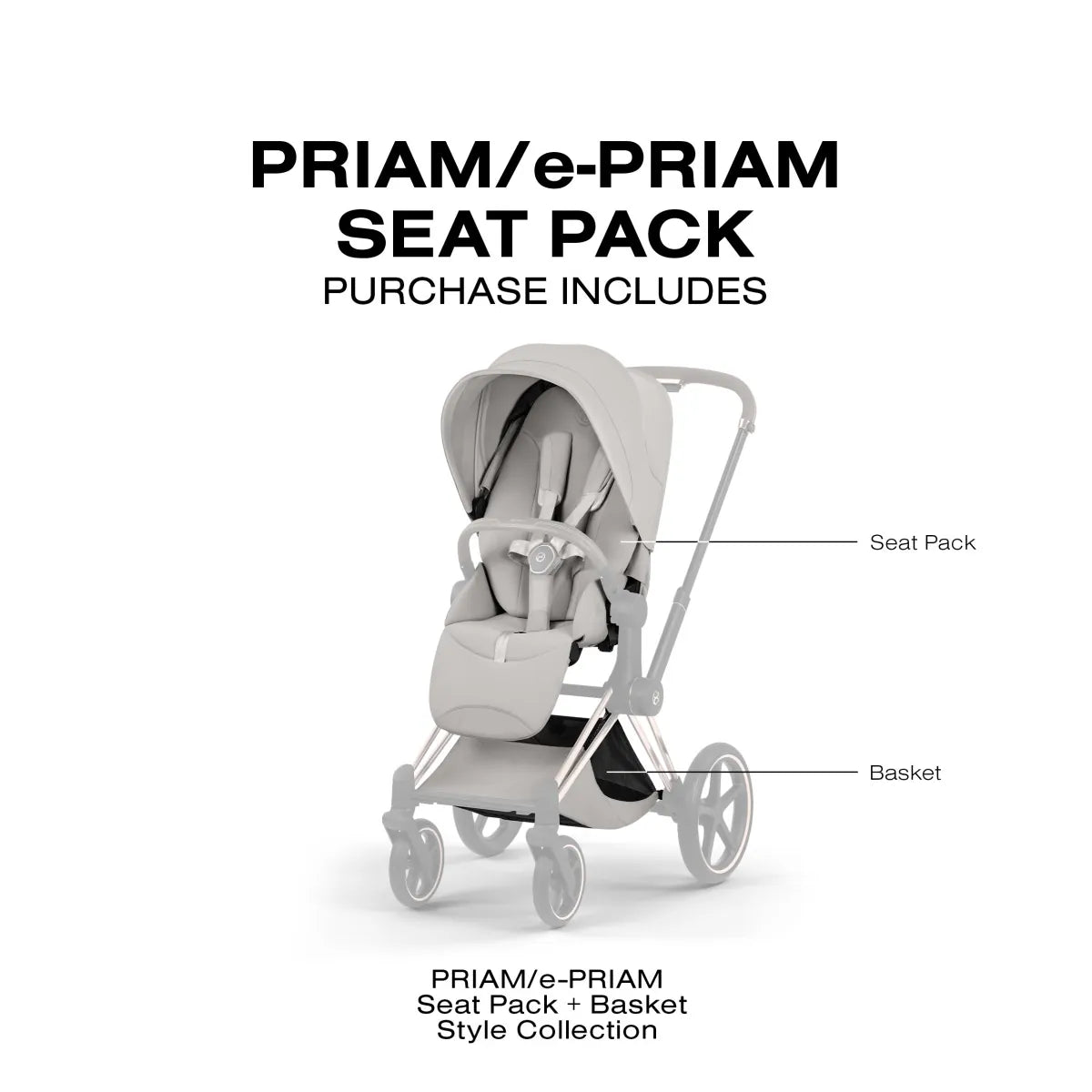 Cybex Priam Style Seat Pack - City Grey - 526000311
