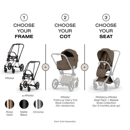 Cybex Priam Style Seat Pack - Coconut Brown - 526001615