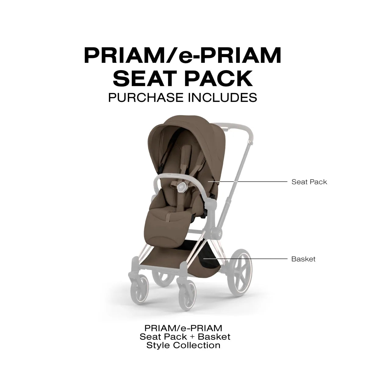 Cybex Priam Style Seat Pack - Coconut Brown - 526001615