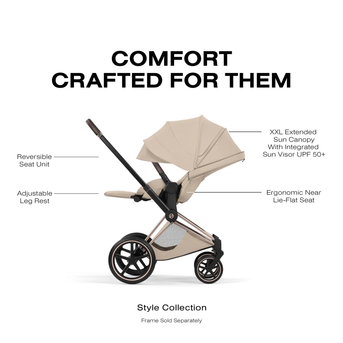 Cybex Priam Style Seat Pack - Cozy Beige - 526000319