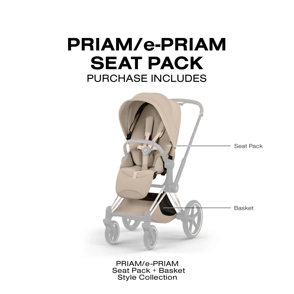 Cybex Priam Style Seat Pack - Cozy Beige - 526000319