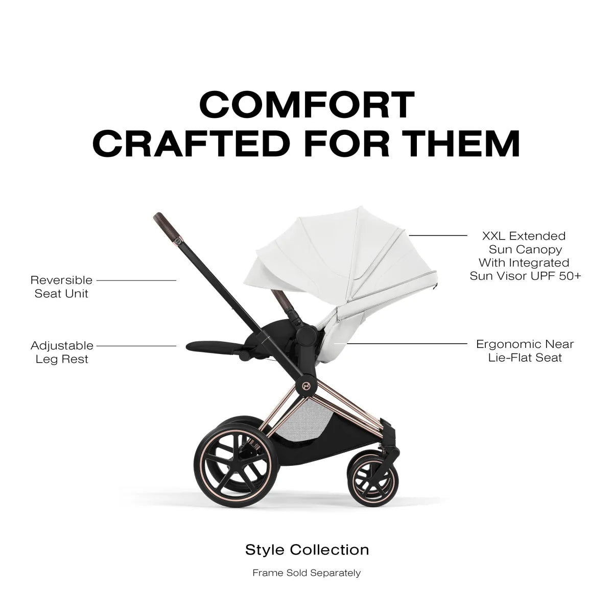 Cybex Priam Style Seat Pack - Off White - 526000343