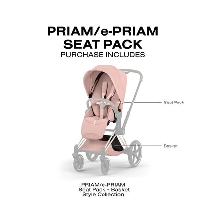 Cybex Priam Style Seat Pack - Peach Pink - 526000351